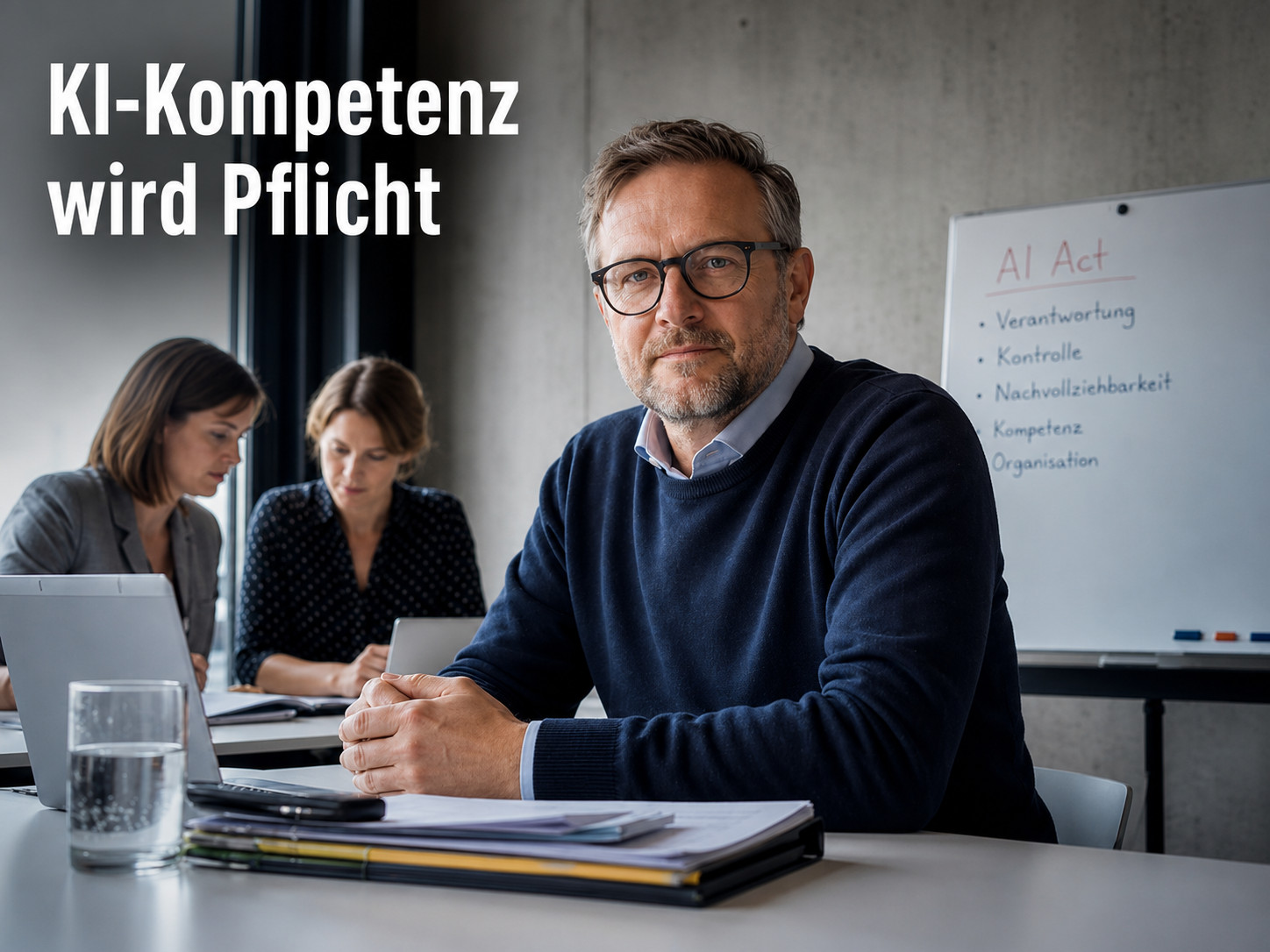 Beschäftigte informieren sich über KI-Kompetenz und die Anforderungen des EU AI Act