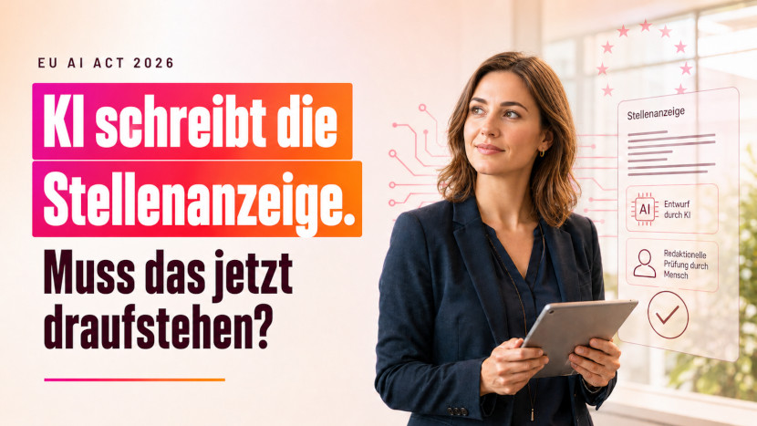 Recruiting-Team prüft eine mit künstlicher Intelligenz erstellte Stellenanzeige vor der Veröffentlichung
