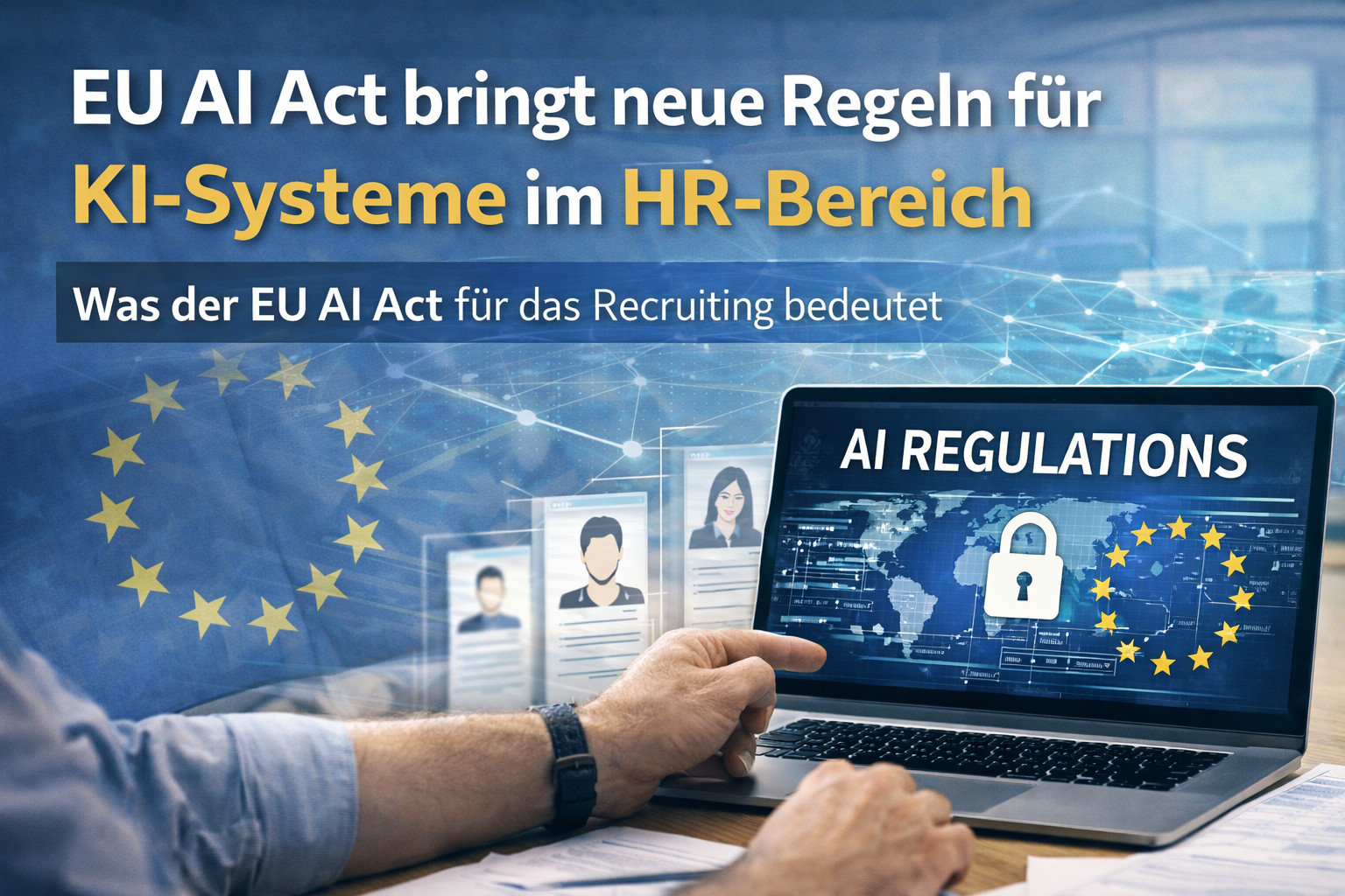 Symbolbild: Einsatz von KI im Recruiting unter regulatorischen Vorgaben