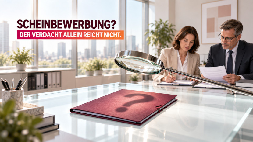 Bewerbungsunterlagen und Richterhammer als Symbol für ein Urteil zu Scheinbewerbungen und AGG-Entschädigungen